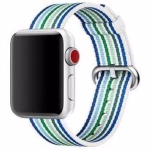 Apple 38mm Blue Stripe Woven Nylon Band
